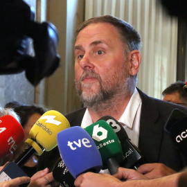 Imatge d'arxiu del president d'ERC, Oriol Junqueras, al Parlament, 16 de juliol de 2025.