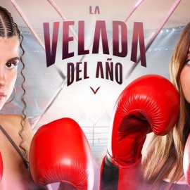 Cartel promocional de la pelea entre Abby (izq) y Roro (dech) en La Velada.