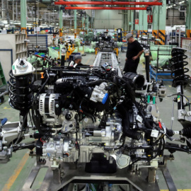 Fotografía de la planta de Ebro, en Zona Franca de Barcelona, donde se montan coches eléctricos.