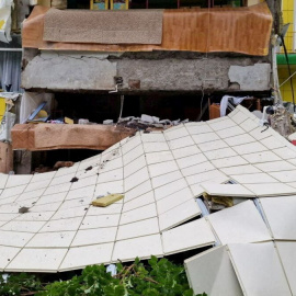Un jardín de infancia dañado por el terremoto en Petropavlovsk-Kamchatsky, Krai de Kamchatka, Rusia, el 30 de julio de 2025.