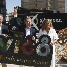 Abel Caballero presenta el montaje de las luces de Navidad 2025 en Vigo.
