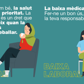 Imatge de la campanya sobre ús responsable de les baixes laborals