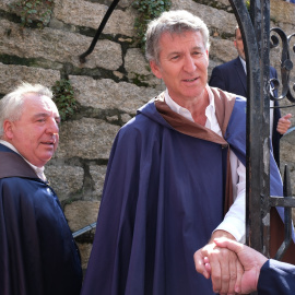 Alberto Núñez Feijóo, el pasado domingo en la feria del Albariño de Cambados (Pontevedra).