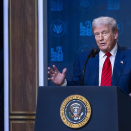 El presidente de Estados Unidos, Donald J. Trump, en una rueda de prensa en la Casa Blanca.