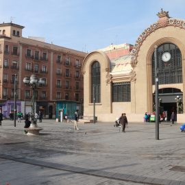 Plaça Corsini de Tarragona on hi ha el Mercat Central, en una imatge d'arxiu