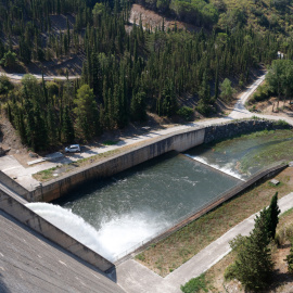 Imatge del buidatge del pantà de Siurana