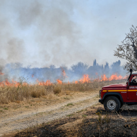 Incendio forestal en Saint-Laurent-de-la-Cabrerisse, Francia.