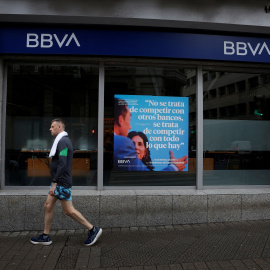 Vista de una sucursal de BBVA en Bilbao.