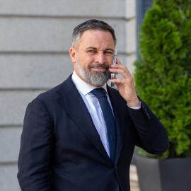 Santiago Abascal en el Congreso de los Diputados en Madrid.