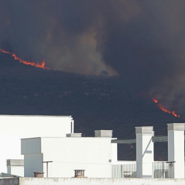 Imagen del incendio en Tarifa tomada este lunes 11 de agosto.