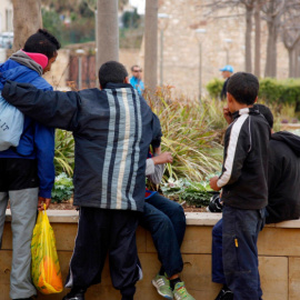 Migrantes menores en Melilla.