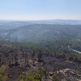 Foto de archivo del área quemada en Ponteceso, Galicia.