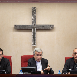 José Cobo, Luis Argüello y Juan José Omella, en una imagen de archivo.