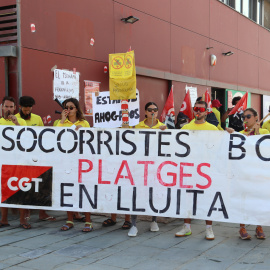 Catorzé dia de protesta dels socorristes de Barcelona