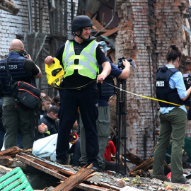 Periodistas en Ucrania.