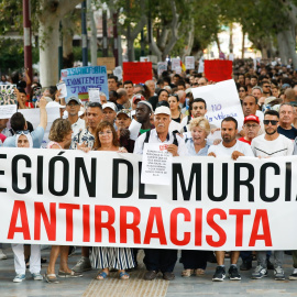 Concentración antirracista en Murcia, este mes de julio.