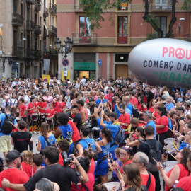 La plaça de la Vila de Gràcia, en el pregó d'inici de les festes d'aquest 2025.