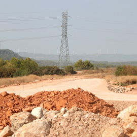 Terrenys on s'està construint el polígon Logis Montblanc.