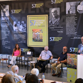 L'acte d'inaguració de la 57a edició de la Universitat Catalana d'Estiu (UCE), a Prada de Conflent.