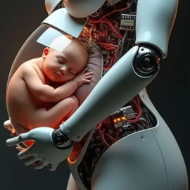Hace días conocimos a una empresa china que trabaja en un robot humanoide que geste y que logre parir un bebé.