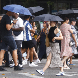 Primeras lluvias en Barcelona tras la ola de calor.
