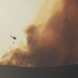 Imagen aérea del incendio forestal de Igüeña y Colinas del Campo, en el municipio de León