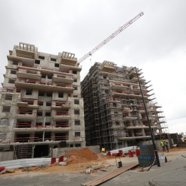 Un edificio en construcción en el asentamiento de Givat Zeev, en Cisjordania.LV YINGXU / XINHUA NEWS / CONTACTOPHOTO24/2/2023 ONLY FOR USE IN SPAIN