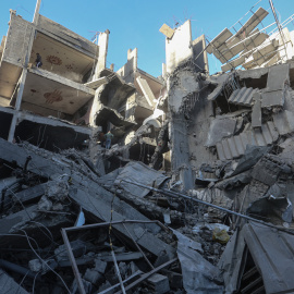 Bombardeo israelí en el campamento de refugiados de Nuseirat, en Gaza.