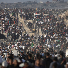 Palestinos desplazados.