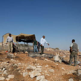 Imagen de una granja quemada cerca de Ramalah (Cisjordania).