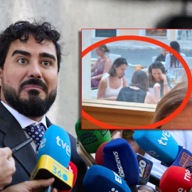 Alvise Pérez y la imagen del bulo sobre Irene Montero.