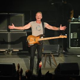 El cantante Sting en el escenario de Christmas by Starlite, en Madrid.