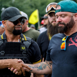 El líder de los Proud Boys, Enrique Tarrio y Joe Biggs -miembro de la misma organización- en una imagen de archivo.