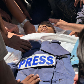 Cinco periodistas fueron asesinados el 25 de agosto en el bombardeo israelí contra el Hospital Nasser, en el sur de Gaza.