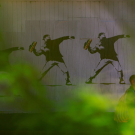 El grafitti 'Sandwich guy' en Washington DC.