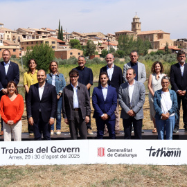 El president Salvador Illa i els consellers a la trobada del Govern a Arnes