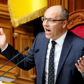 Andri Parubi en el parlamento ucraniano.