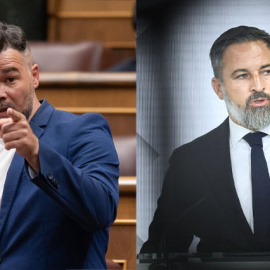 Gabriel Rufián y Santiago Abascal en dos fotografías de archivo.