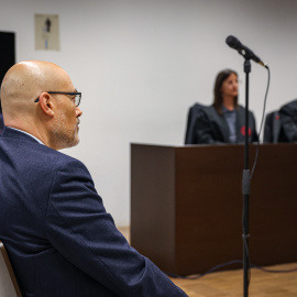 El periodista Saül Gordillo abans del judici contra ell per agressió sexual, 12 de novembre de 2024.