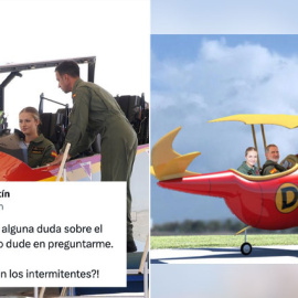 Memes con Leonor de Borbón en la base de San Javier del Ejército del Aire y el Espacio.