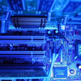 Interior de un ordenador.