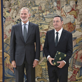 Felipe VI recibe en audiencia al fiscal general del Estado, Álvaro García Ortiz, que le entrega la Memoria anual.