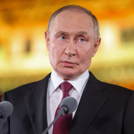 El presidente de Rusia, Vladimir Putin, da una rueda de prensa en China.