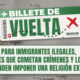 Imagen de la campaña xenófoba de de Vox.