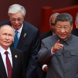 El presidente de Rusia, Vladimir Putin, junto al presidente de China, Xi Jinping.