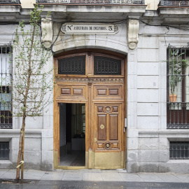 Fachada de un bloque de viviendas en Madrid