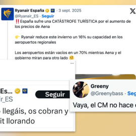Críticas a Ryanair en las redes.