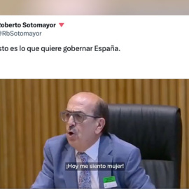Un tuit critica la intervención de Javier Borrego.