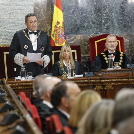 El fiscal general de l'Estat, durant la seva intervenció en l'acte d'obertura de l'any judicial.