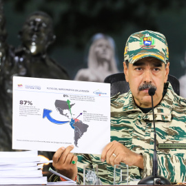 Nicolas Maduro en Caracas (Venezuela).